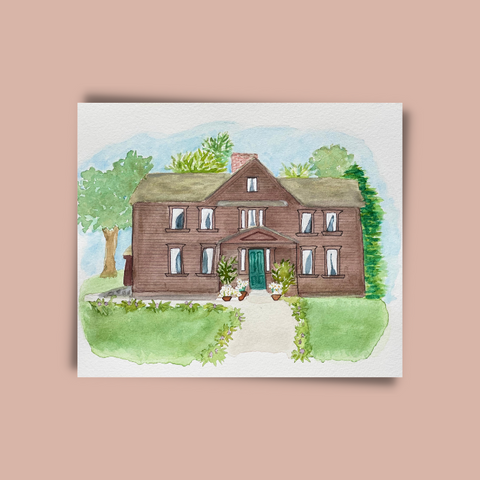 Orchard House Watercolor Print