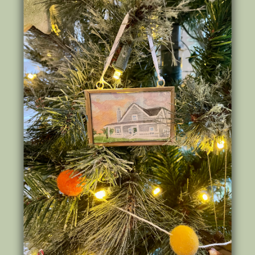 Custom Watercolor Christmas Ornament